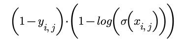 Binary Cross Entropy Loss Equation