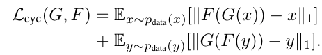 Cycle Consistency loss